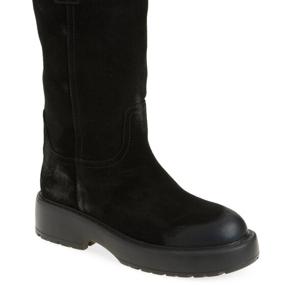 NEW W/ BOX Jeffrey Campbell Wybie Black Suede Combat Boots Chunky Sole Size 8M - Picture 7 of 7